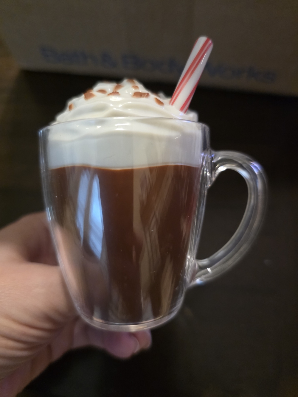 Yankee Candle Hot Cocoa Mug Fragrance Plug In with Red-White Straw Accent
